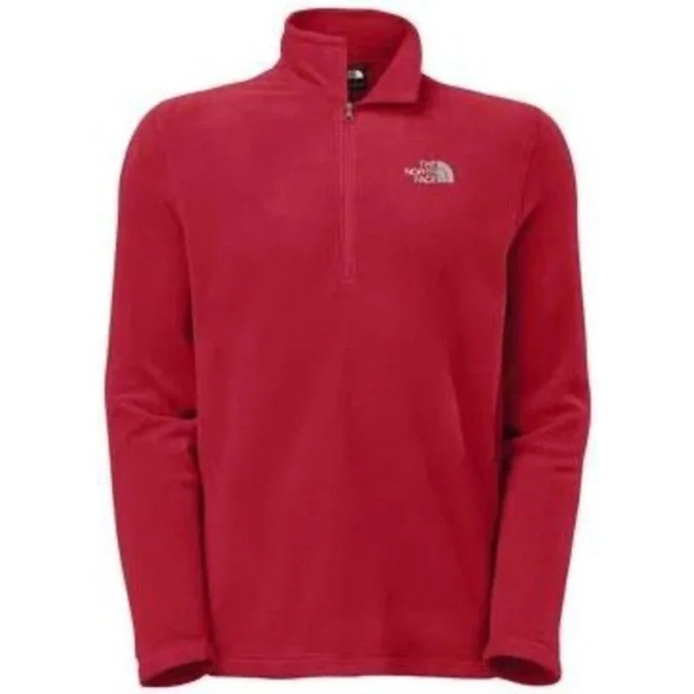 The North Face TKA 100 Men's Size XL 1/4 Zip Pullover Fleece Jacket‎ size XL Red